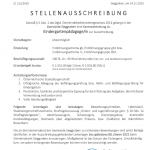 Stellenausschreibung